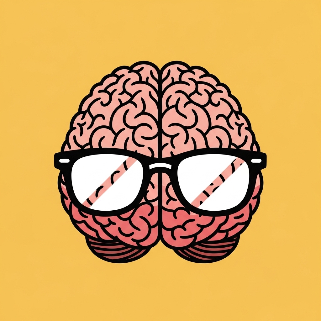 Company Logo - A brain with glasses